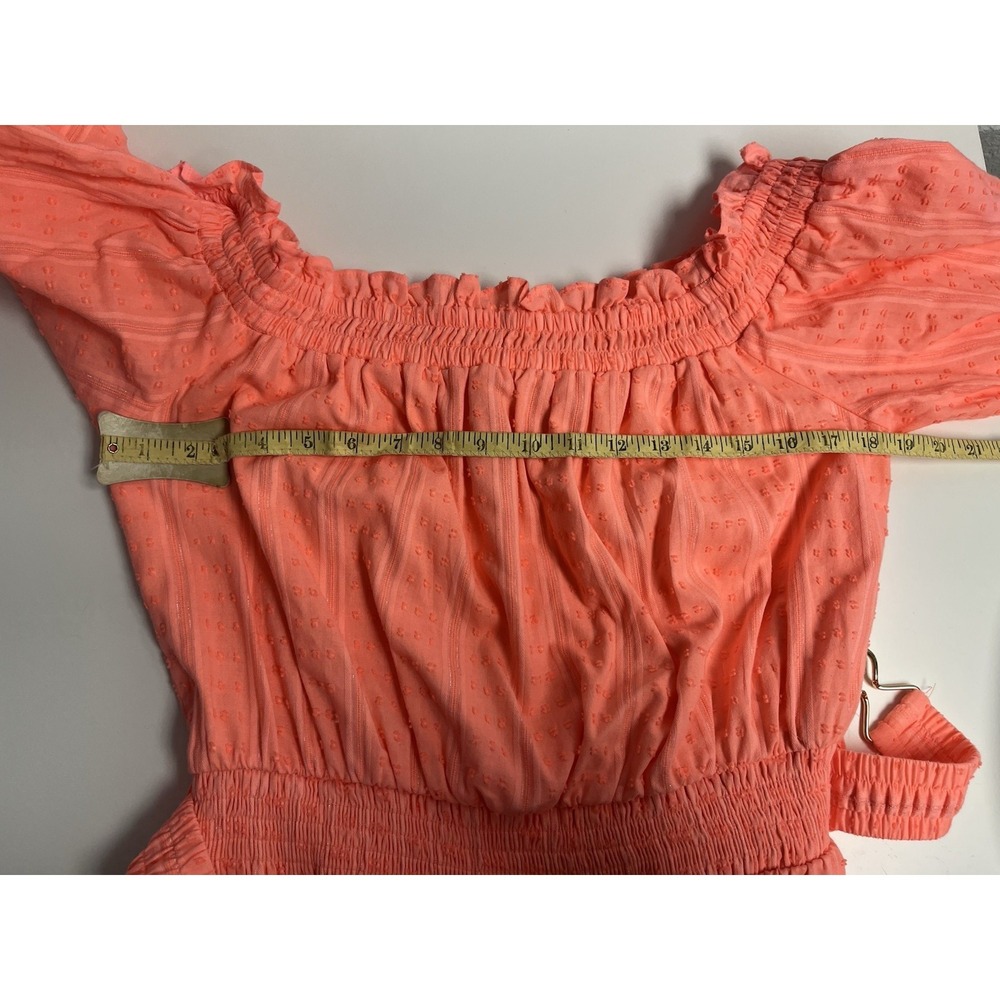 Lilly Pulitzer Off the Shoulder Louisa Tiered Papaya Punch Orange Dress XL Belt - Picture 7 of 12